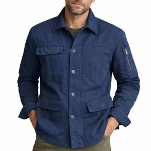 Aether Navy Cotton Utility Jacket Men’s M – Lifetime Guarantee